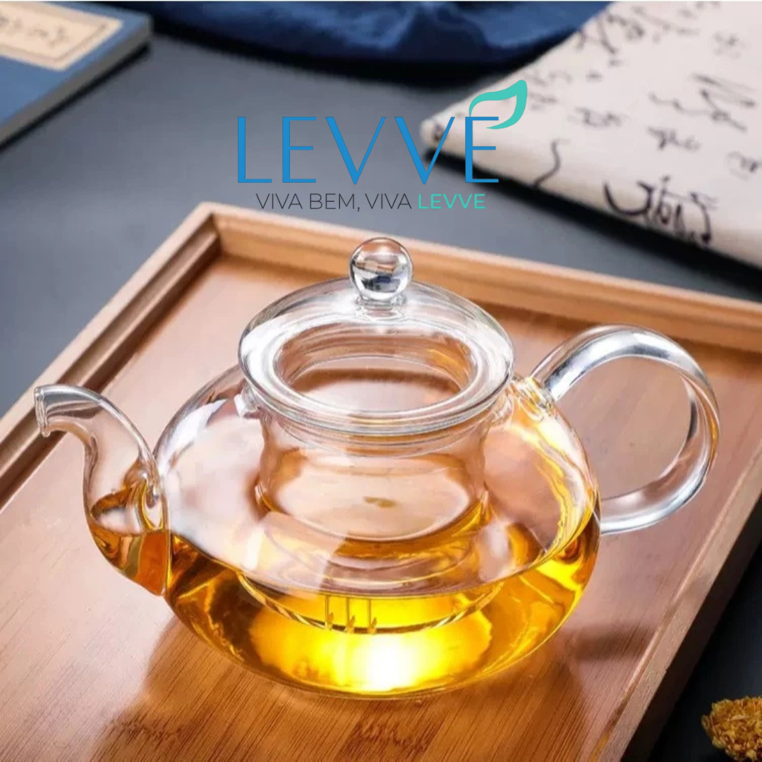 🫖 CHALEVVE – A Chaleira de Vidro com Infusor que Transforma o Seu Chá em um Ritual de Bem-Estar