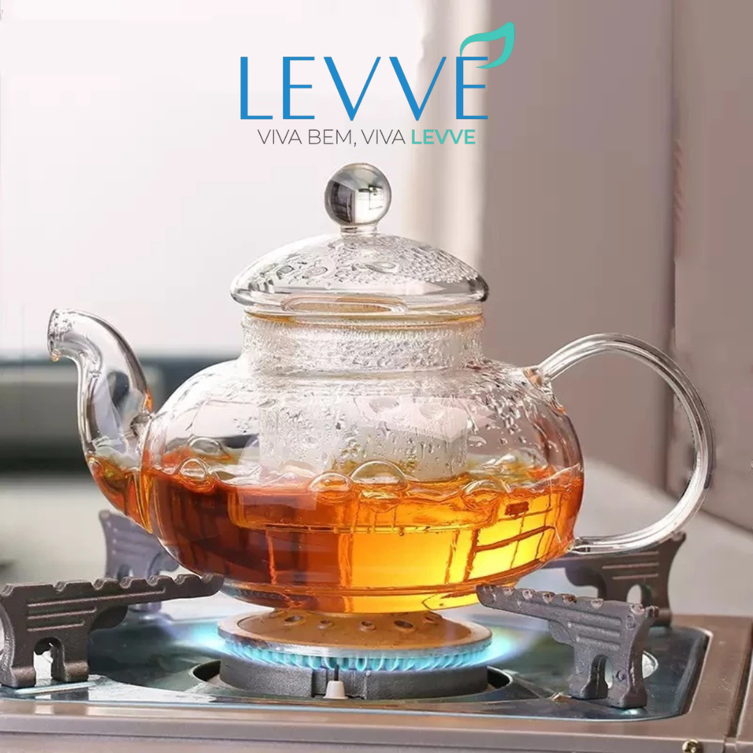 🫖 CHALEVVE – A Chaleira de Vidro com Infusor que Transforma o Seu Chá em um Ritual de Bem-Estar
