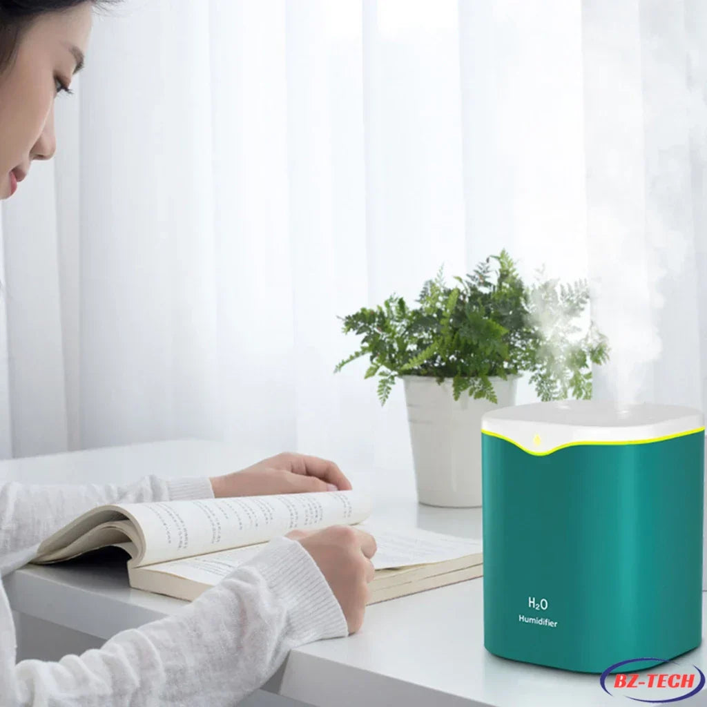 Umidificador Aromatizador 2L Bico Duplo USB LED