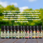 Kit 12 Essências variadas Linha Essencial para Difusor