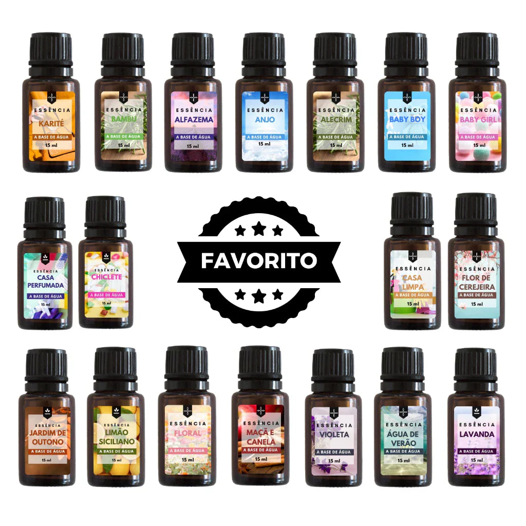 Kit com 10 Essências Hidrossolúveis