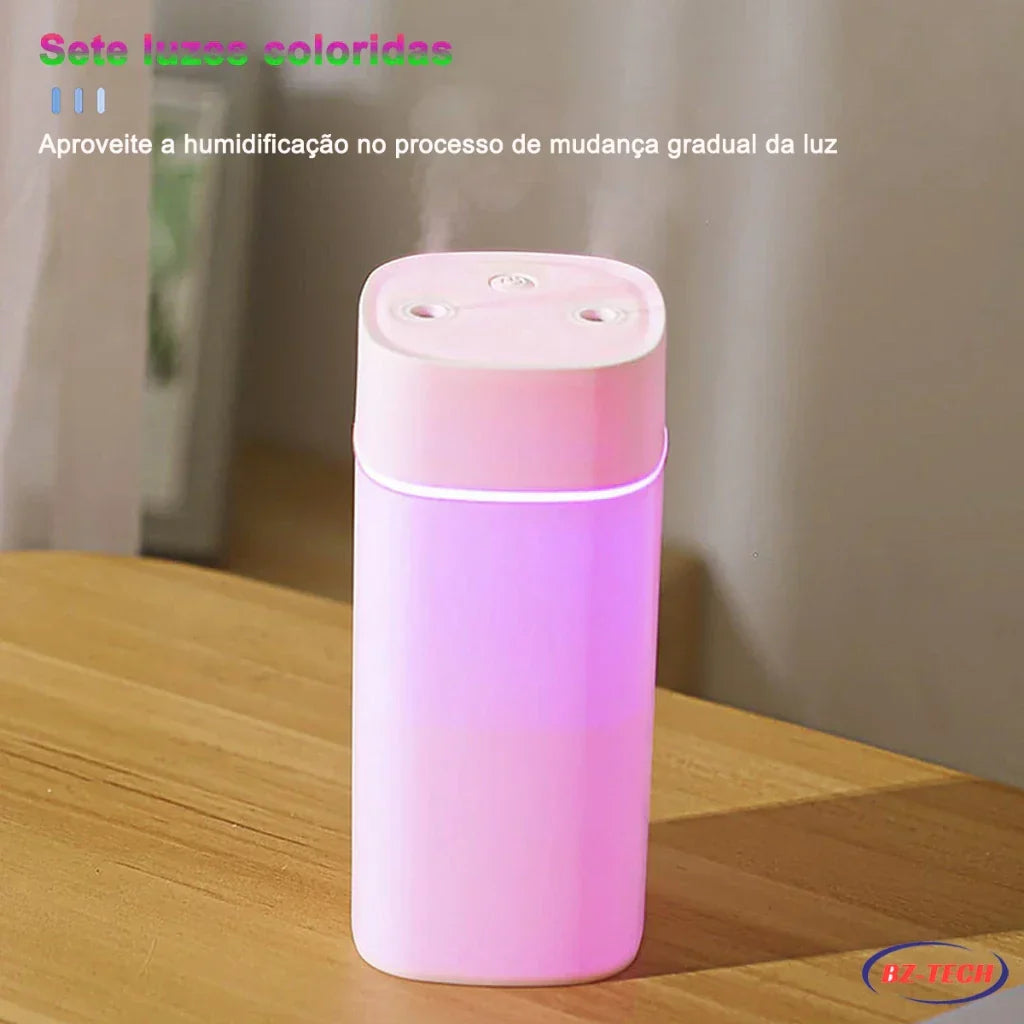 Umidificador Aromatizador 2L Bico Duplo USB LED