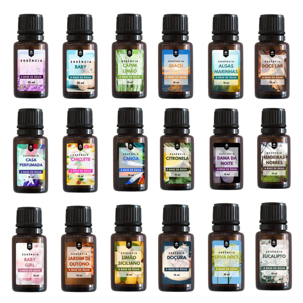 Kit 5 de Essências Premium Base de Água