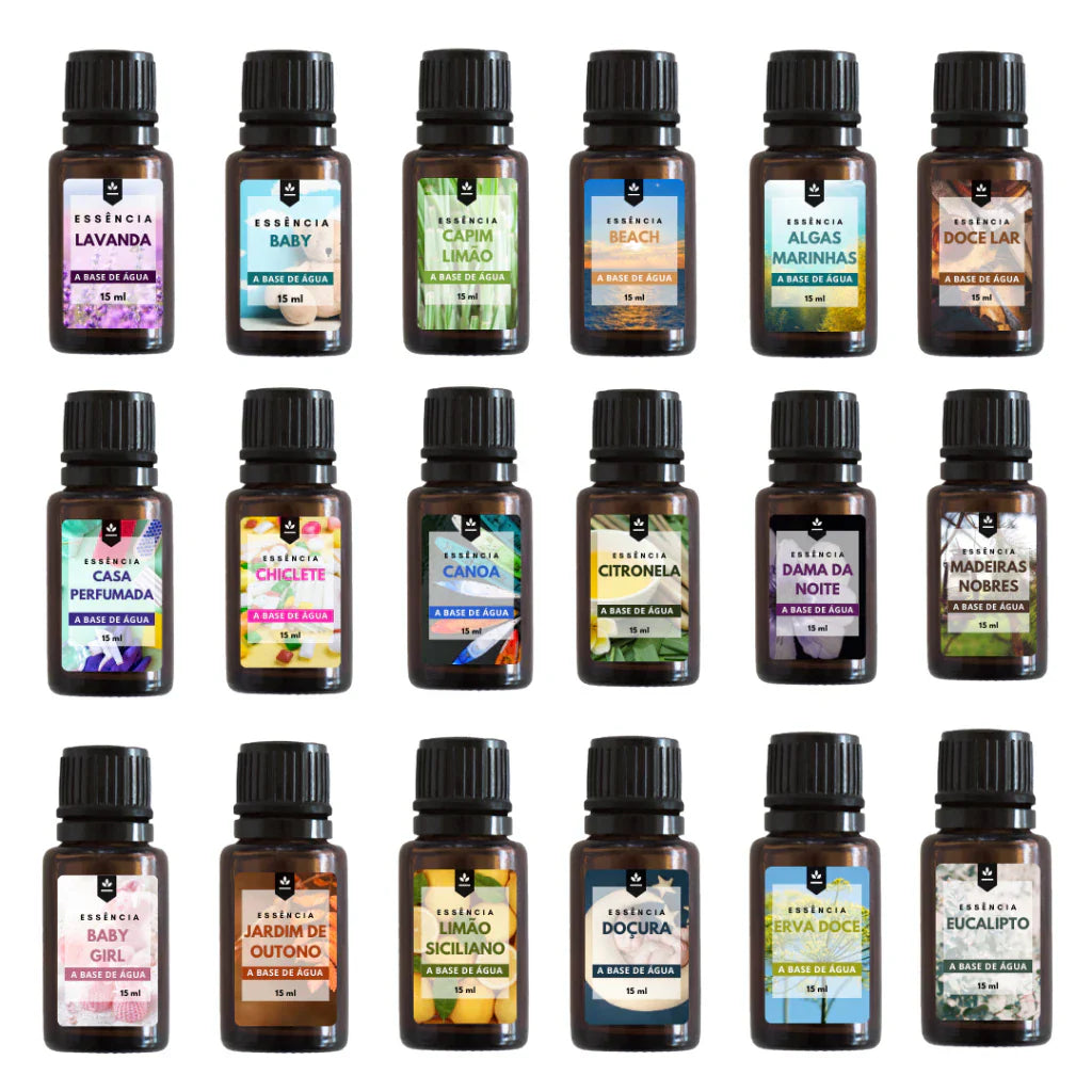 Kit 5 de Essências Premium Base de Água