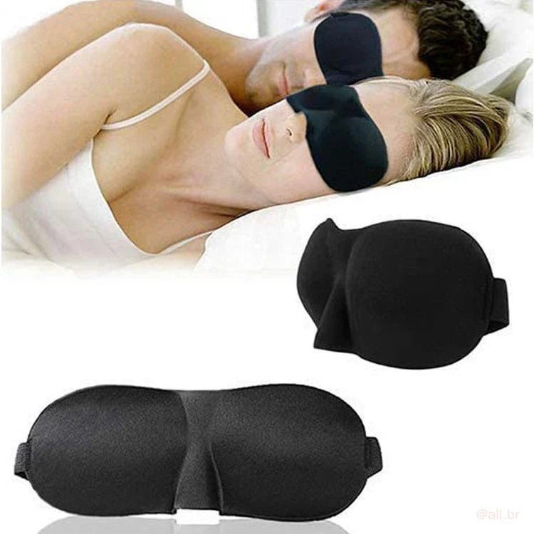 Máscara Ocular 3D Confortável e Opaca - Compre 1 Leve 2