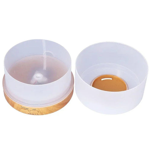 Difusor De Aroma Umidificador LED De Madeira 500ml