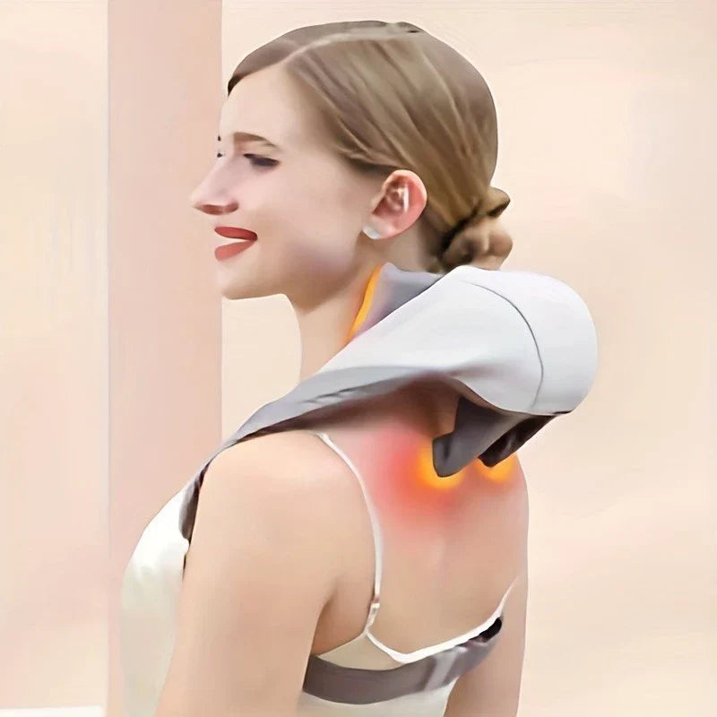 Massageador de Pescoço Inteligente Sem Fio com Compressão