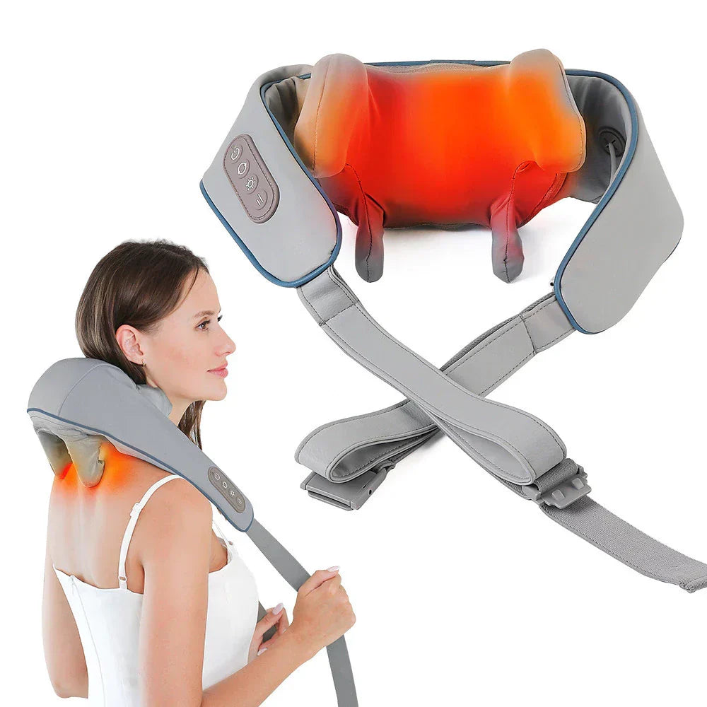 Massageador de Pescoço Inteligente Sem Fio com Compressão